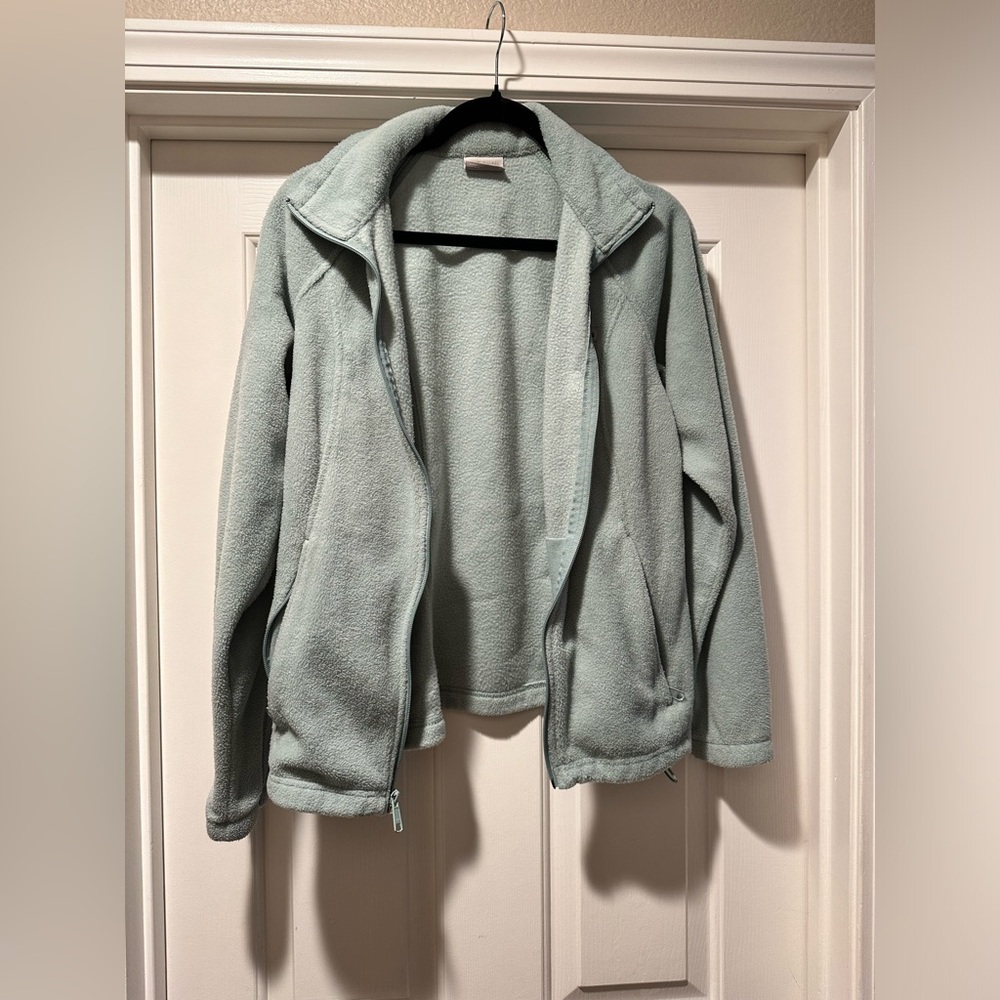 Columbia Soft Green-Blue Fleece Jacket